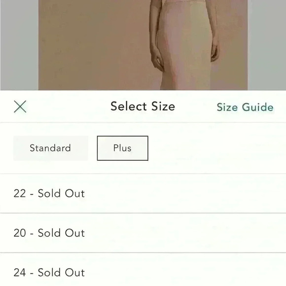 NWT BHLDN Jones Blush Pink Dress for Wedding & Bridesmaid Stretchy Crepe Size 24 - Picture 9 of 9